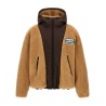 Teddy reversible jacket with logo patch