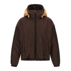 Teddy reversible jacket with logo patch