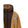 Teddy reversible jacket with logo patch