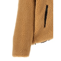 Teddy reversible jacket with logo patch