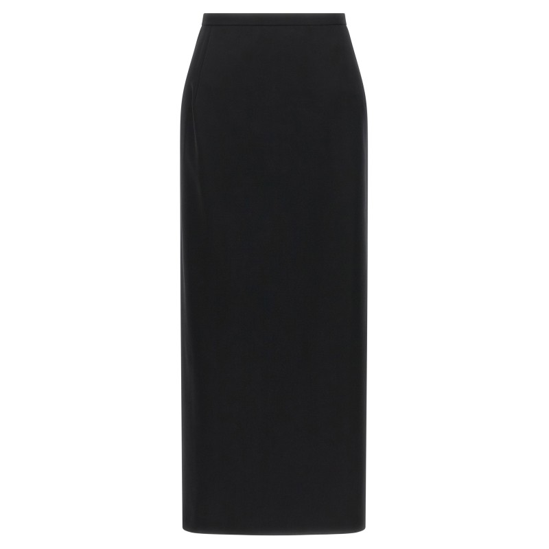Skirt with closure and back panel