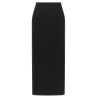Skirt with closure and back panel
