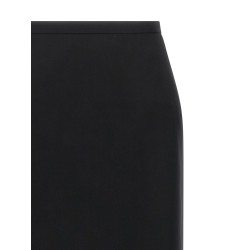 Skirt with closure and back panel