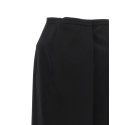 Skirt with closure and back panel