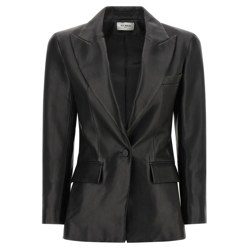 Leather blazer