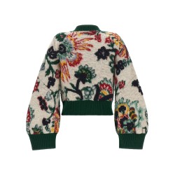 Floral jacquard blouson