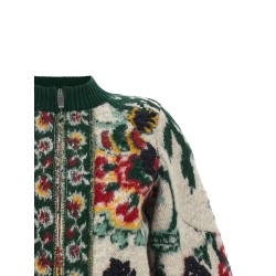 Floral jacquard blouson