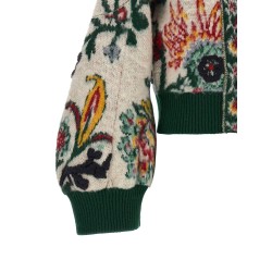 Floral jacquard blouson