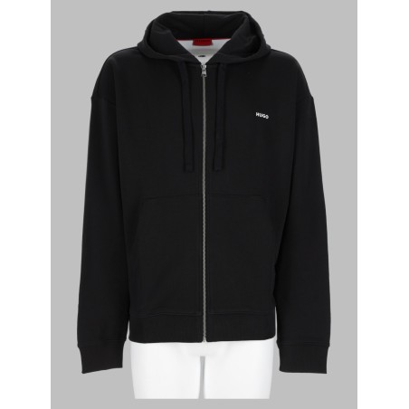 felpa con zip e logo
