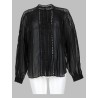 blusa "polda" plissettata in misto lino