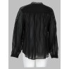 blusa "polda" plissettata in misto lino