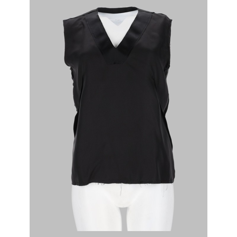 Top In Seta Con Scollo A V