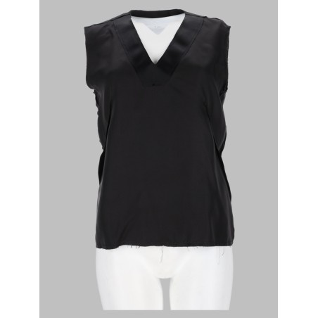 Top In Seta Con Scollo A V