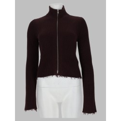 cardigan a coste con zip