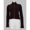 cardigan a coste con zip