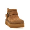 'Mellow Shearling Platform' ankle boots