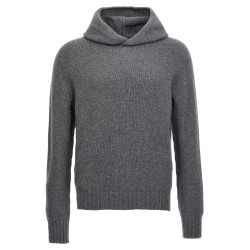 Wool hooded sweater