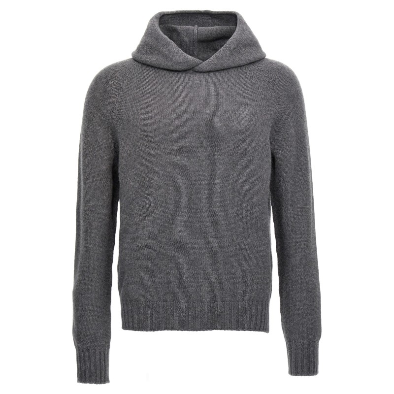 Wool hooded sweater