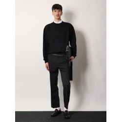 Cotton sweatshirt with frontal embossed logo