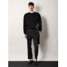 Cotton sweatshirt with frontal embossed logo