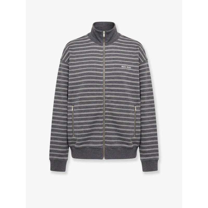 Striped cotton sweatshirt
