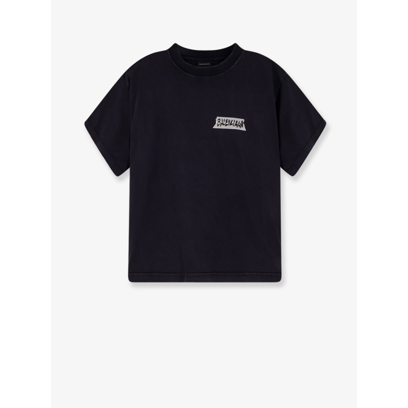 Used effect cotton t-shirt