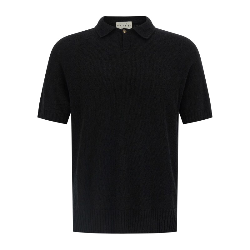 Spongy effect polo shirt