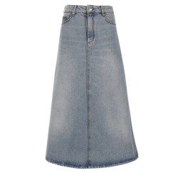 gonna lunga in denim di cotone