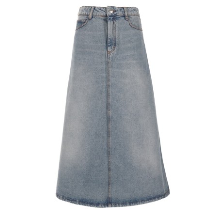 gonna lunga in denim di cotone