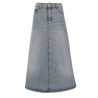 gonna lunga in denim di cotone