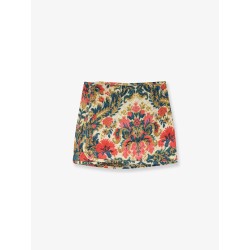 Jacquard Arabesque Matelassé Mini Skirt