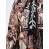 Viscose Tapestry Dream Long-Sleeve Midi dress