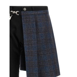 Patchwork jeans with kilt