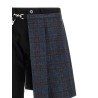 Patchwork jeans with kilt
