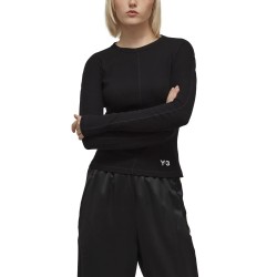 FITTED LS TEE       BLACK