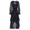 'Polka Dot Georgette Ruffle Maxi' dress