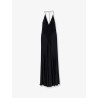 Gathered jersey long dress