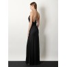 Gathered jersey long dress