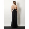 Gathered jersey long dress