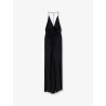 Gathered jersey long dress