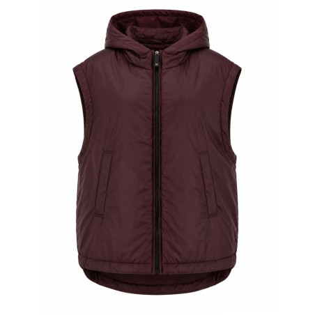 GILET IMBOTTITO CON CAPPUCCIO