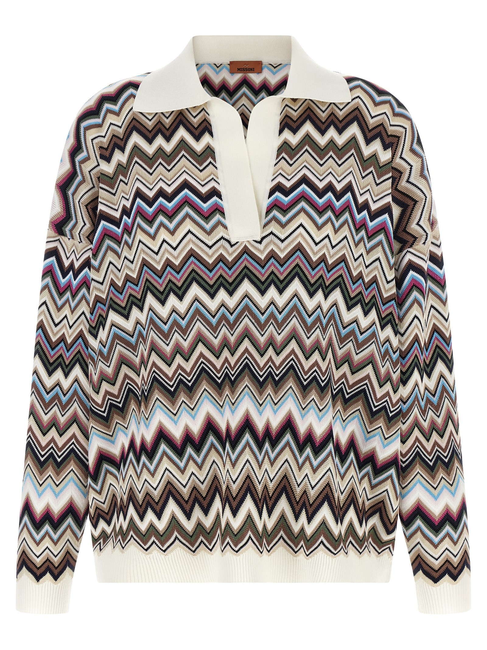 Zigzag polo shirt