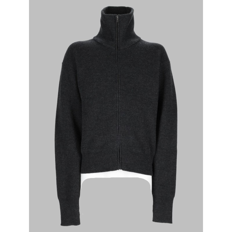 Cardigan In Lana Con Zip
