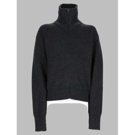 Cardigan In Lana Con Zip