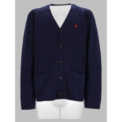 Cardigan In Lana E Cashmere A Trecce