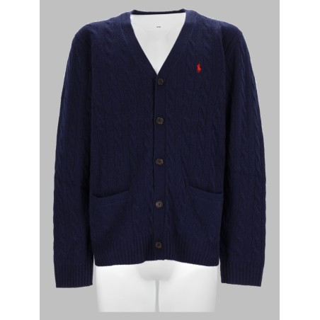 Cardigan In Lana E Cashmere A Trecce