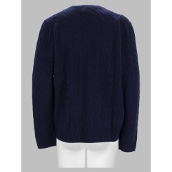 Cardigan In Lana E Cashmere A Trecce