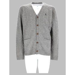 Cardigan In Lana E Cashmere A Trecce