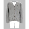 Cardigan In Lana E Cashmere A Trecce