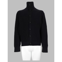 Cardigan In Maglia Di Cotone A Coste